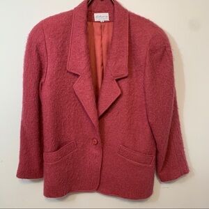Lombardi | Mohair Blend Vintage One Button Fully Lined Blazer 10 Made in the USA